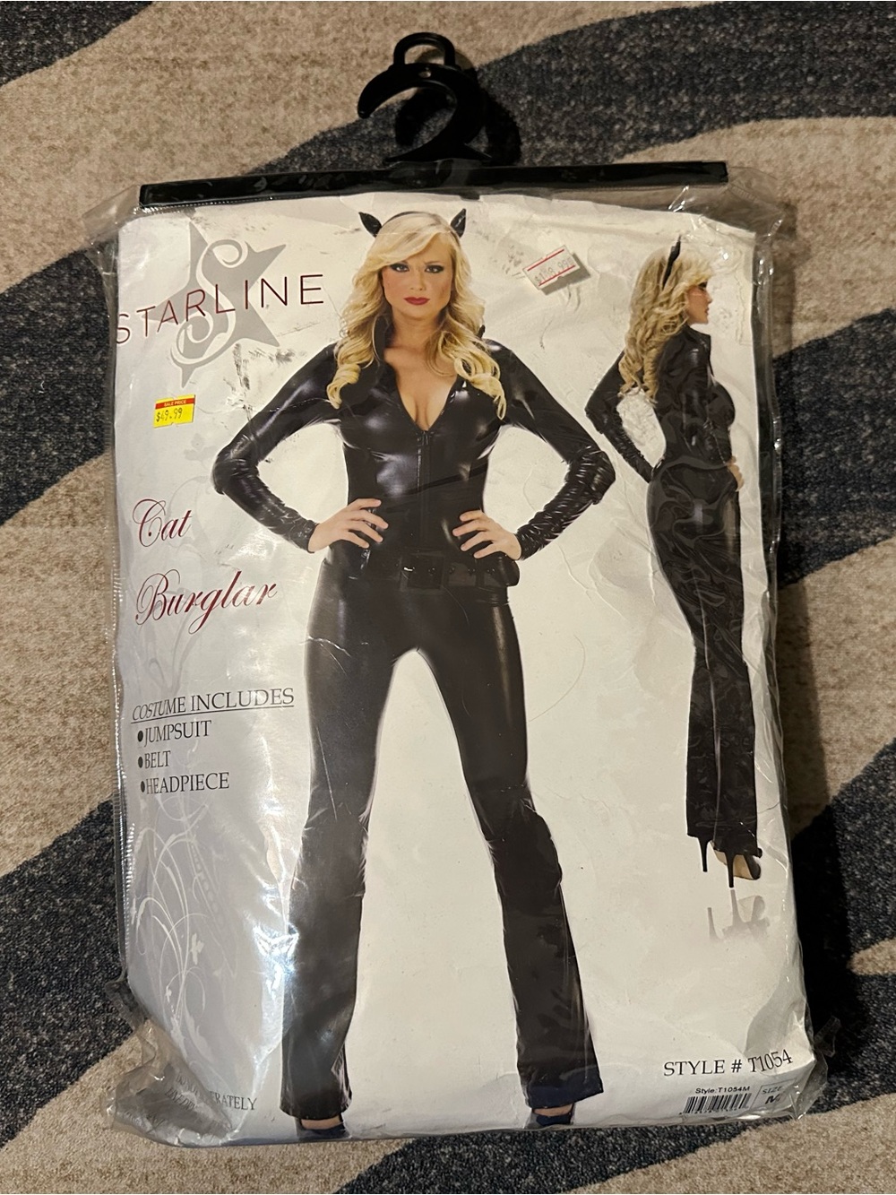 Starline Cat Burglar Black Faux Leather Jumpsuit Costume